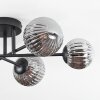 Chehalis ceiling light, globe light 55 cm Smoke-coloured, 6-light sources
