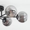 Chehalis ceiling light, globe light 55 cm Smoke-coloured, 6-light sources