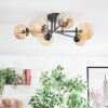 Chehalis ceiling light, globe light 55 cm Amber, 6-light sources