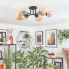 Chehalis ceiling light, globe light 60 cm Amber, 6-light sources