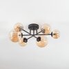 Chehalis ceiling light, globe light 60 cm Amber, 6-light sources