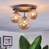 Chehalis ceiling light, globe light 30 cm Amber, 3-light sources