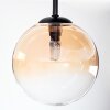 Chehalis ceiling light, globe light 30 cm Amber, clear, 3-light sources