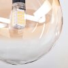 Chehalis ceiling light, globe light 30 cm Amber, clear, 3-light sources