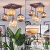 Chehalis ceiling light, globe light Amber, clear, Smoke-coloured, 5-light sources