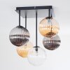 Chehalis ceiling light, globe light Amber, clear, Smoke-coloured, 5-light sources