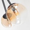 Chehalis ceiling light, globe light 62 cm Amber, clear, 6-light sources