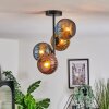 Koyoto ceiling light, globe light 31 cm blue, gold, coppery, 4-light sources