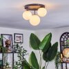 Chehalis ceiling light, globe light 30 cm white, 3-light sources