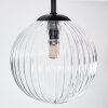 Chehalis ceiling light, globe light 30 cm Amber, clear, Smoke-coloured, 3-light sources