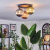 Chehalis ceiling light, globe light 33.5 cm blue, green, coppery, 3-light sources