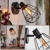 Yaak wall light, wall spotlight black, 1-light source