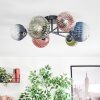 Chehalis ceiling light, globe light 60 cm blue, green, clear, coppery, 6-light sources