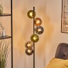 Gastor globe light, floor lamp 34 cm blue, chrome, green, coppery, Smoke-coloured, 6-light sources
