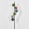 Gastor globe light, floor lamp 34 cm blue, chrome, green, coppery, Smoke-coloured, 6-light sources
