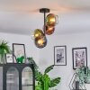 Koyoto ceiling light, globe light 31 cm blue, gold, clear, coppery, 4-light sources