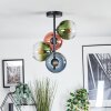 Koyoto ceiling light, globe light 31 cm blue, gold, clear, coppery, 4-light sources