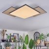 Barullu ceiling light, Panel LED Wood like finish, black, white, 1-light source