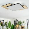 Barullu ceiling light, Panel LED Wood like finish, black, white, 1-light source