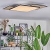 Barullu ceiling light, Panel LED Wood like finish, black, white, 1-light source