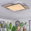 Barullu ceiling light, Panel LED Wood like finish, black, white, 1-light source