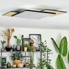 Barullu ceiling light, Panel LED Wood like finish, black, white, 1-light source