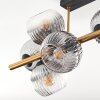 Koyoto ceiling light, globe light gold, black, 8-light sources