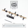 Koyoto ceiling light, globe light gold, black, 8-light sources
