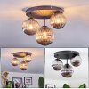 Chehalis ceiling light, globe light 30 cm Smoke-coloured, 3-light sources