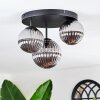 Chehalis ceiling light, globe light 30 cm Smoke-coloured, 3-light sources