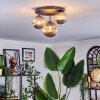 Chehalis ceiling light, globe light 30 cm Smoke-coloured, 3-light sources