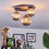 Chehalis ceiling light, globe light 30 cm Smoke-coloured, 3-light sources