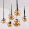 Ripoll hanging light, globe light, pendant light Amber, 6-light sources