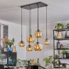 Ripoll hanging light, globe light, pendant light Amber, 6-light sources
