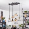 Ripoll hanging light, globe light, pendant light Amber, clear, 6-light sources