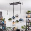 Koyoto hanging light, globe light, pendant light Amber, blue, green, clear, Smoke-coloured, 6-light sources
