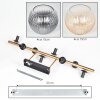 Koyoto ceiling light, globe light gold, black, 8-light sources