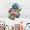 Koyoto ceiling light, globe light gold, black, 8-light sources