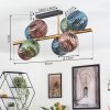 Koyoto ceiling light, globe light gold, black, 8-light sources