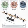 Koyoto ceiling light, globe light gold, black, 8-light sources