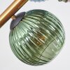 Koyoto ceiling light, globe light gold, black, 8-light sources