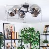 Gastor ceiling light, globe light Smoke-coloured, 6-light sources