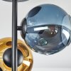 Koyoto ceiling light, globe light 31 cm blue, gold, green, 4-light sources