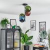 Gastor ceiling light, globe light 32 cm blue, green, coppery, 4-light sources