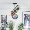 Gastor ceiling light, globe light 32 cm blue, chrome, green, clear, coppery, Smoke-coloured, 4-light sources