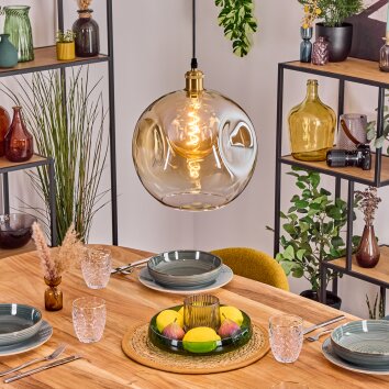 Ripoll hanging light, globe light, pendant light gold, 1-light source