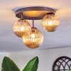 Chehalis ceiling light, globe light 32 cm Amber, 3-light sources