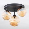 Chehalis ceiling light, globe light 32 cm Amber, 3-light sources