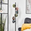 Gastor globe light, floor lamp 34 cm blue, chrome, green, clear, coppery, Smoke-coloured, 6-light sources