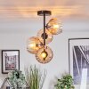 Koyoto ceiling light, globe light 31 cm Amber, clear, 4-light sources